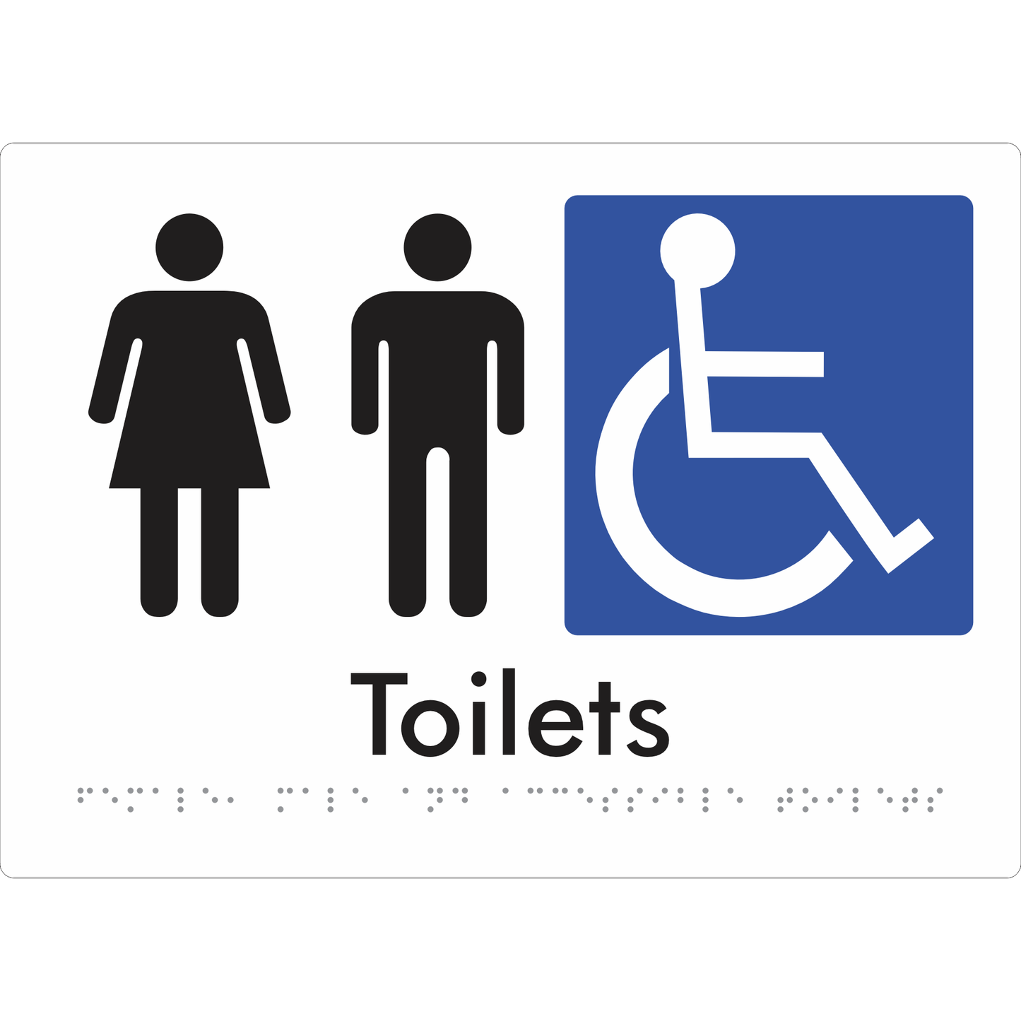 Female, Male & Accessible Toilets - Braille Tactile Signs Aust.
