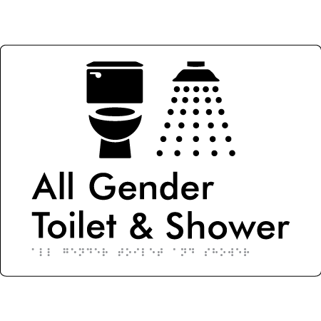 All Gender Toilet & Shower - Braille Tactile Signs Aust.