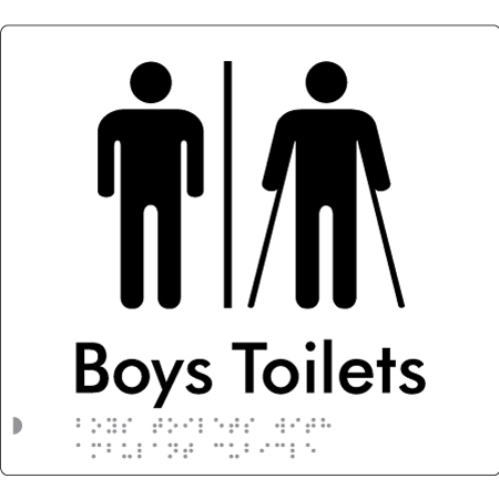 Boys Toilets with Ambulant Cubicle & Air Lock - Braille Tactile Signs Aust.