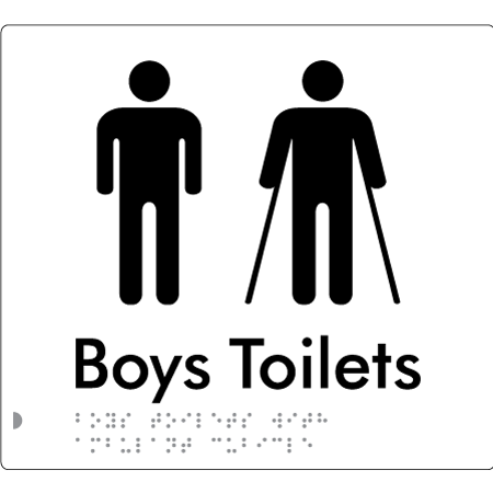 Boys Toilets with Ambulant Cubicle - Braille Tactile Signs Aust.