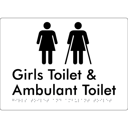 Girls Toilet & Ambulant Toilet - Braille Tactile Signs Aust.