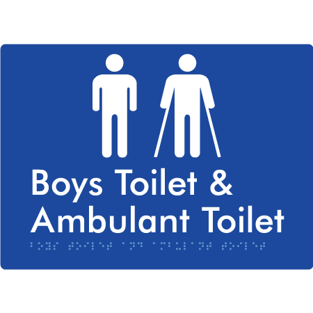 Boys Toilet & Ambulant Toilet - Braille Tactile Signs Aust.
