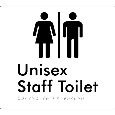 Unisex Staff Toilet w/ Air Lock - Braille Tactile Signs Aust.