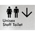 Unisex Staff Toilet w/ Large Arrow: