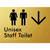 Unisex Staff Toilet w/ Large Arrow: