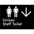 Unisex Staff Toilet w/ Large Arrow: