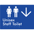 Unisex Staff Toilet w/ Large Arrow: