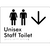 Unisex Staff Toilet w/ Large Arrow: