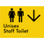 Unisex Staff Toilet w/ Large Arrow:
