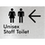 Unisex Staff Toilet w/ Large Arrow:
