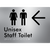 Unisex Staff Toilet w/ Large Arrow:
