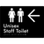 Unisex Staff Toilet w/ Large Arrow: