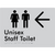 Unisex Staff Toilet w/ Large Arrow: