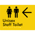 Unisex Staff Toilet w/ Large Arrow:
