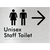Unisex Staff Toilet w/ Large Arrow: