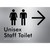 Unisex Staff Toilet w/ Large Arrow: