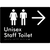 Unisex Staff Toilet w/ Large Arrow: