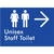 Unisex Staff Toilet w/ Large Arrow: