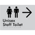 Unisex Staff Toilet w/ Large Arrow: