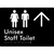 Unisex Staff Toilet w/ Large Arrow:
