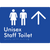 Unisex Staff Toilet w/ Large Arrow: