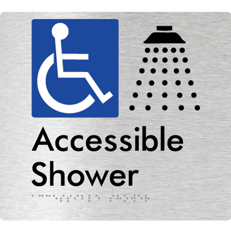 Accessible Shower - Braille Tactile Signs Aust.
