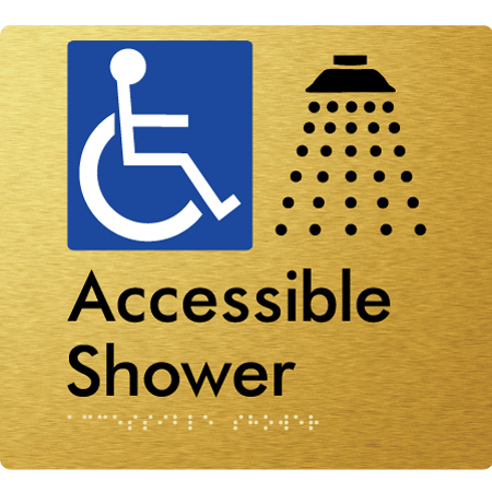 Accessible Shower - Braille Tactile Signs Aust.