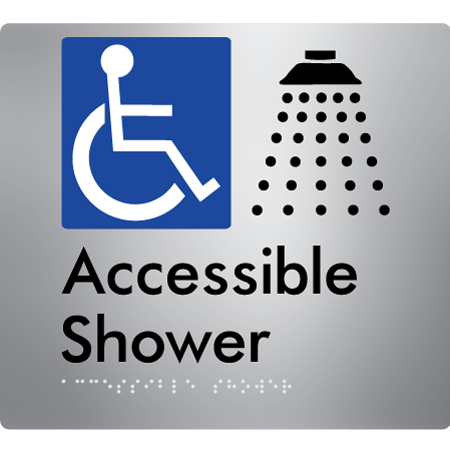 Accessible Shower - Braille Tactile Signs Aust.