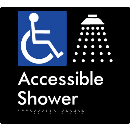 Accessible Shower - Braille Tactile Signs Aust.