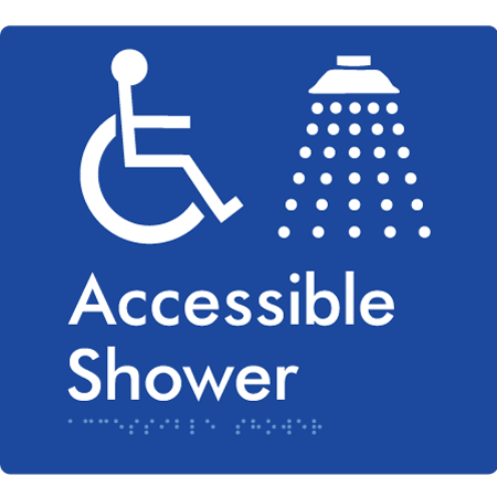 Accessible Shower - Braille Tactile Signs Aust.