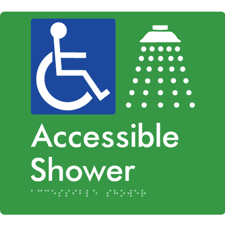 Accessible Shower - Braille Tactile Signs Aust.