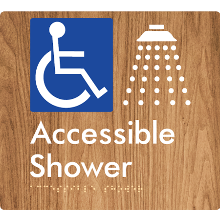 Accessible Shower - Braille Tactile Signs Aust.