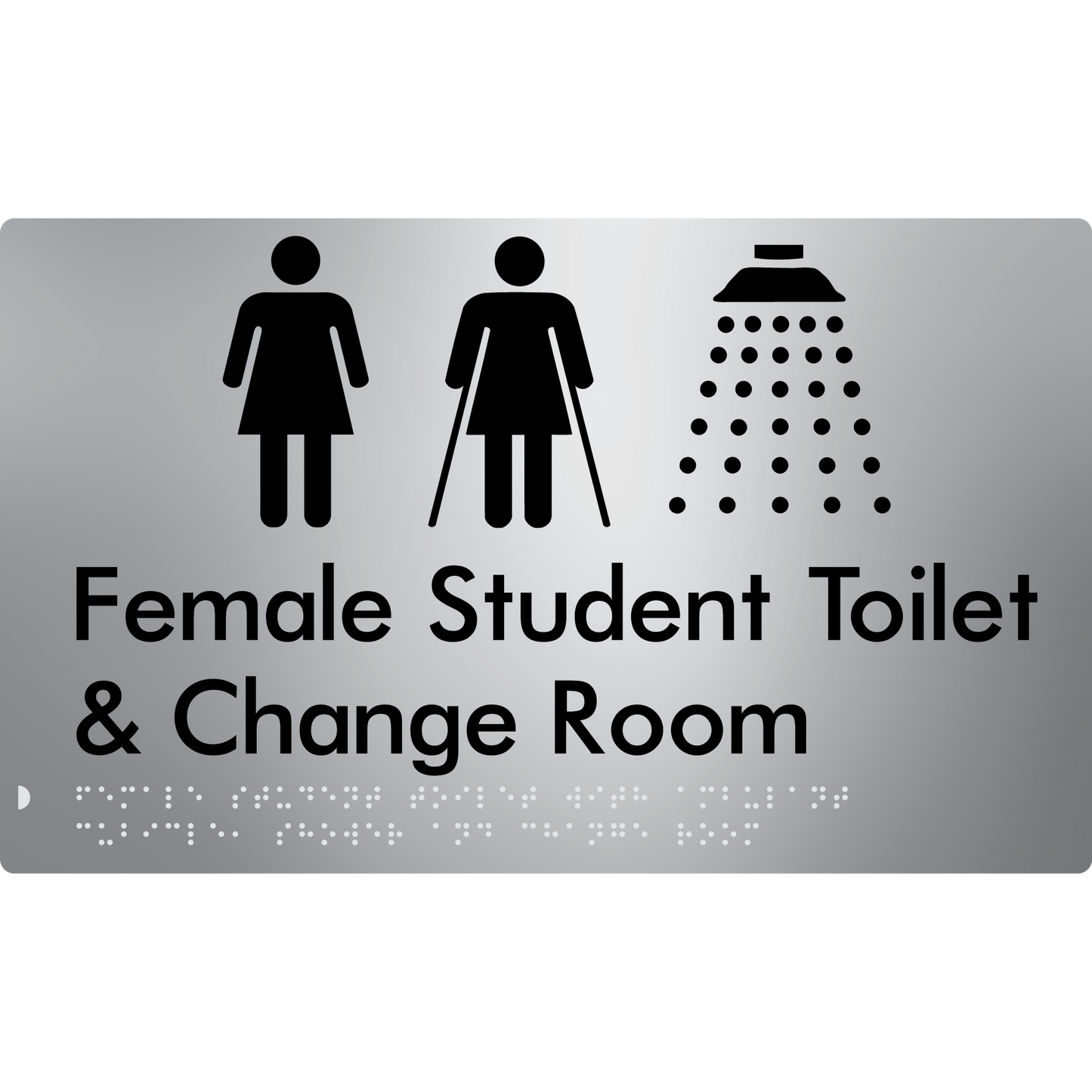 Female Student Toilet and Change Room - Braille Tactile Signs Aust.