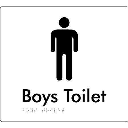 Boys Toilet - Braille Tactile Signs Aust.