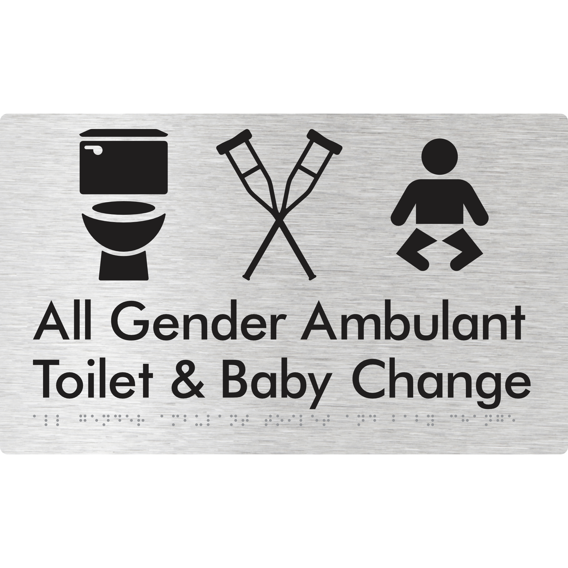 All Gender Ambulant Toilet & Baby Change - Braille Tactile Signs Aust.