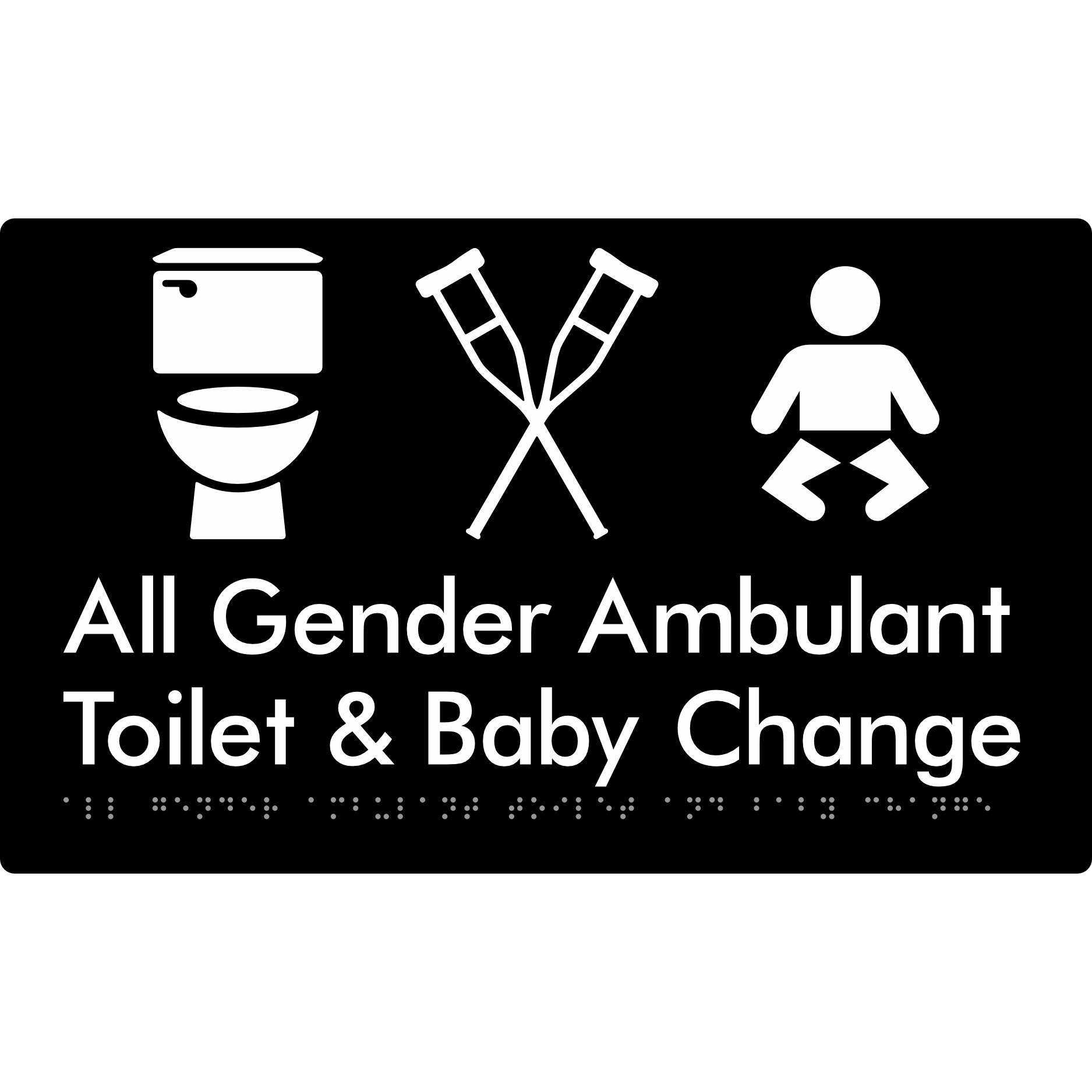 All Gender Ambulant Toilet & Baby Change - Braille Tactile Signs Aust.