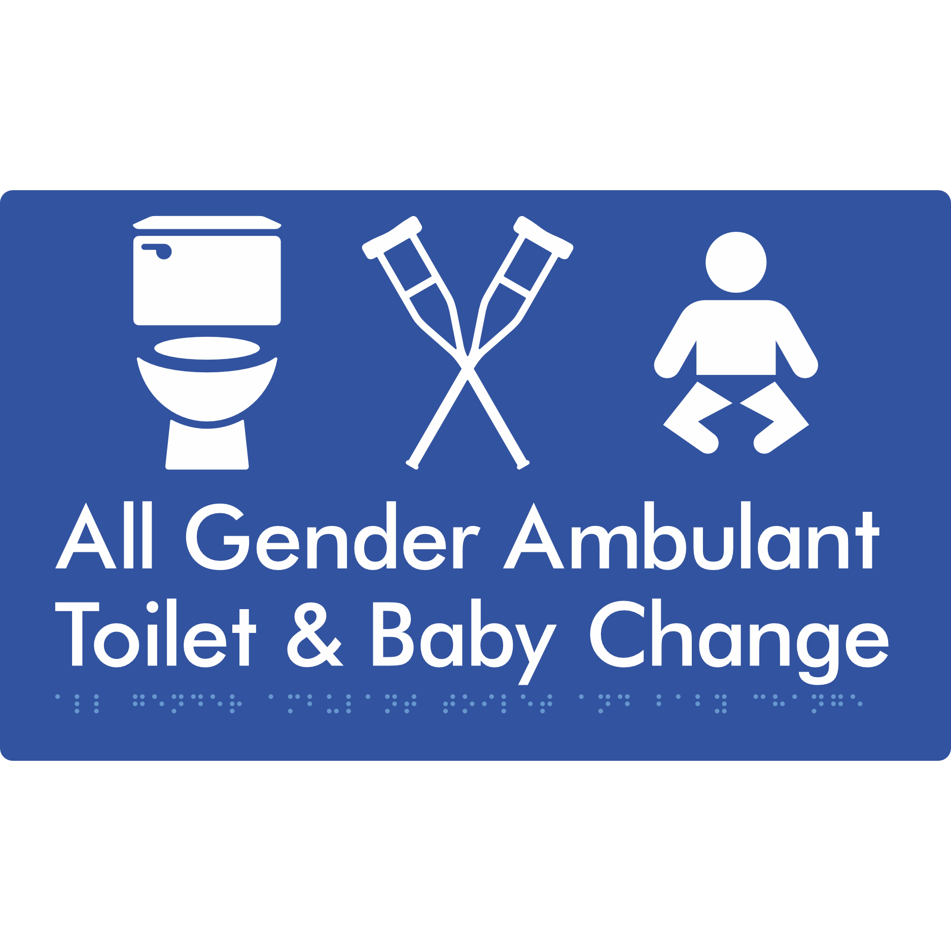 All Gender Ambulant Toilet & Baby Change - Braille Tactile Signs Aust.