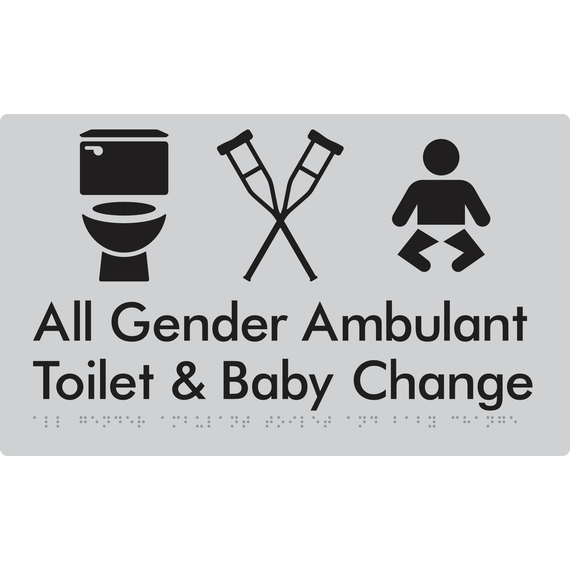 All Gender Ambulant Toilet & Baby Change - Braille Tactile Signs Aust.