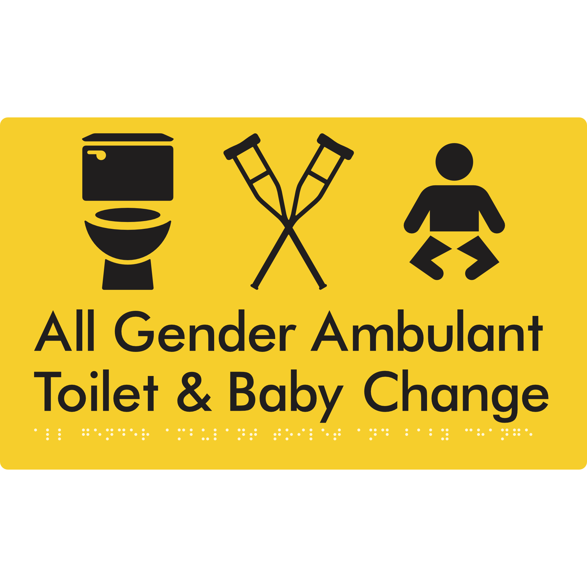 All Gender Ambulant Toilet & Baby Change - Braille Tactile Signs Aust.