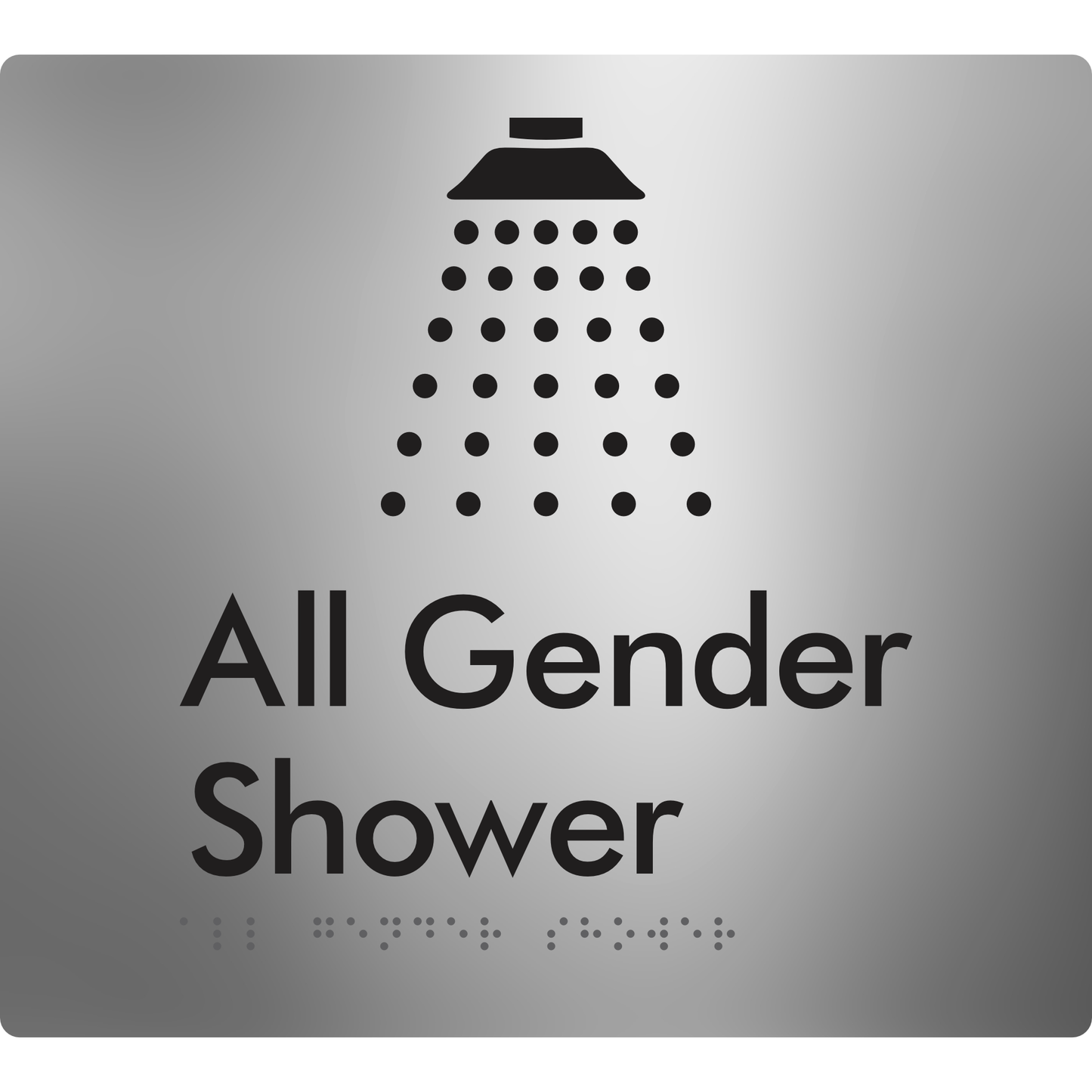 All Gender Shower - Braille Tactile Signs Aust.
