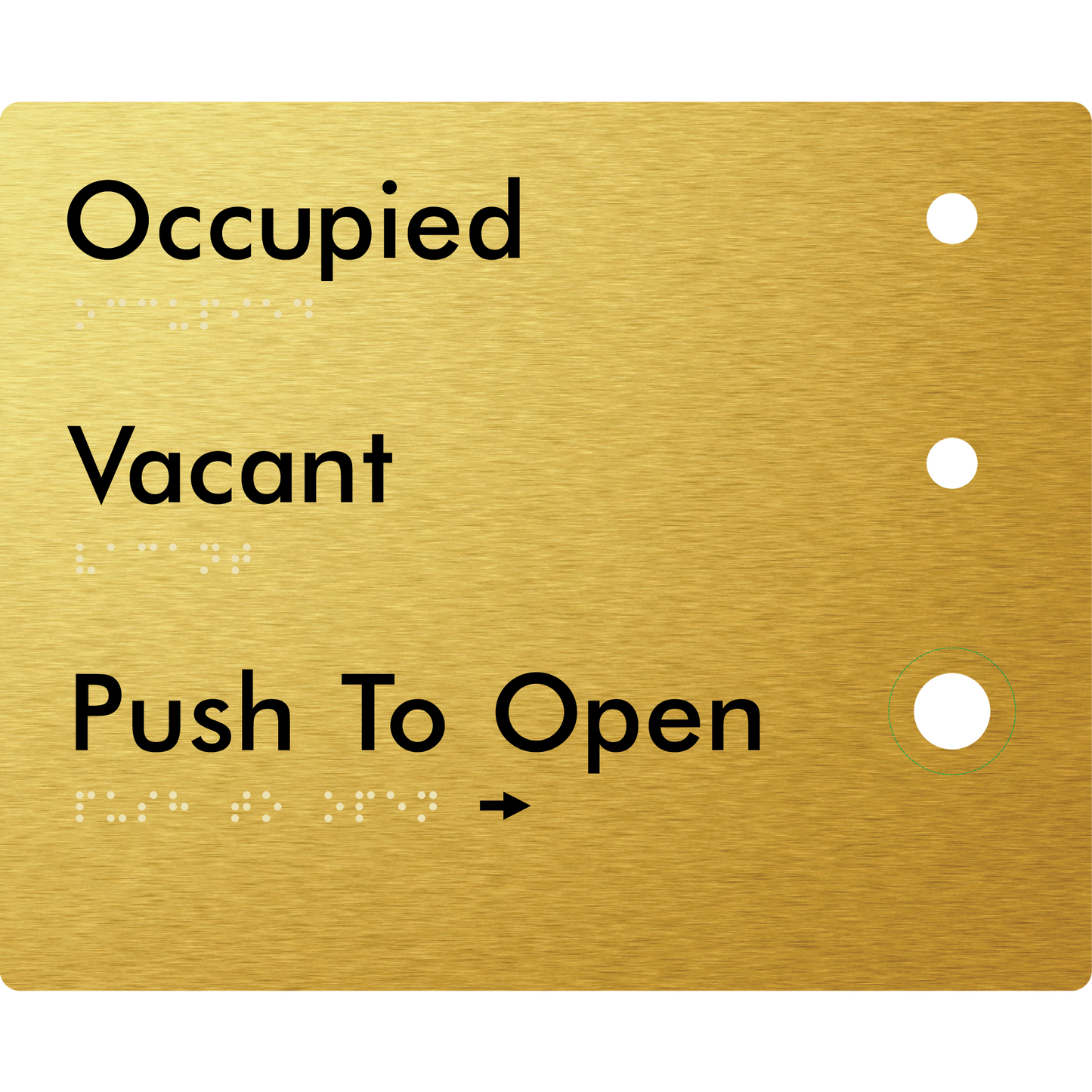 Push to Open Plate - Braille Tactile Signs Aust.