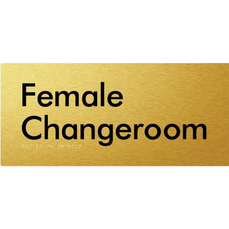 Female Change Room - Braille Tactile Signs Aust.