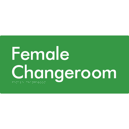 Female Change Room - Braille Tactile Signs Aust.