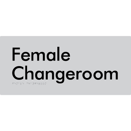 Female Change Room - Braille Tactile Signs Aust.