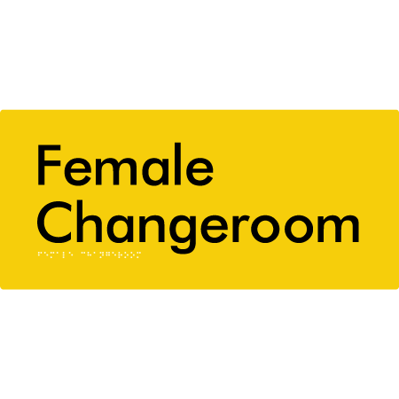 Female Change Room - Braille Tactile Signs Aust.