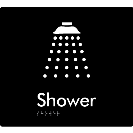 Shower - Braille Tactile Signs Aust.