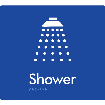 Shower - Braille Tactile Signs Aust.