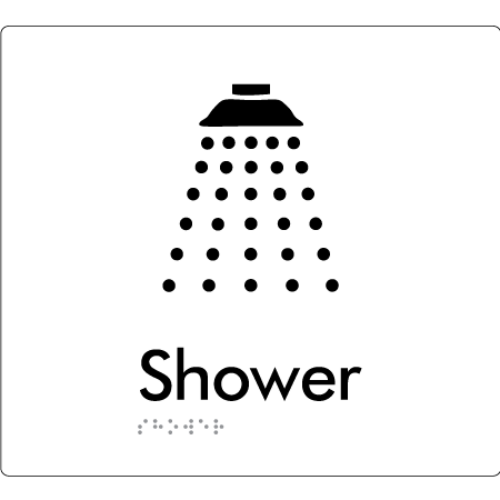 Shower - Braille Tactile Signs Aust.