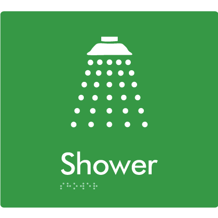 Shower - Braille Tactile Signs Aust.