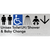 Unisex Accessible Toilet LH / Shower / Baby Change w/ Large Arrow: